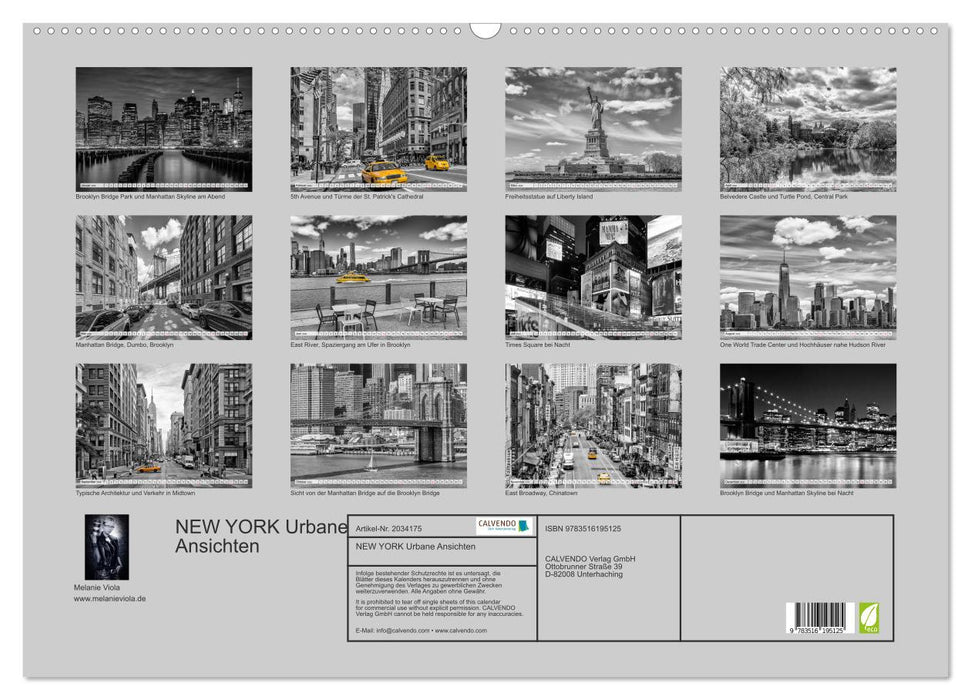 NEW YORK Urbane Ansichten (CALVENDO Wandkalender 2026)