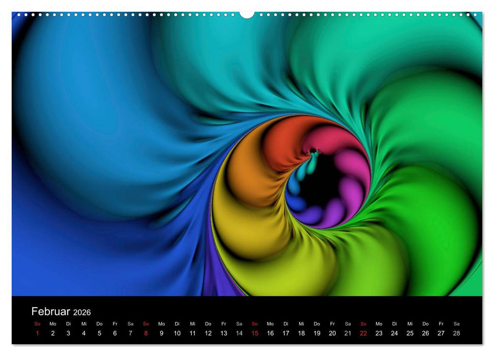 Fraktale Welten 2 (CALVENDO Premium Wandkalender 2026)