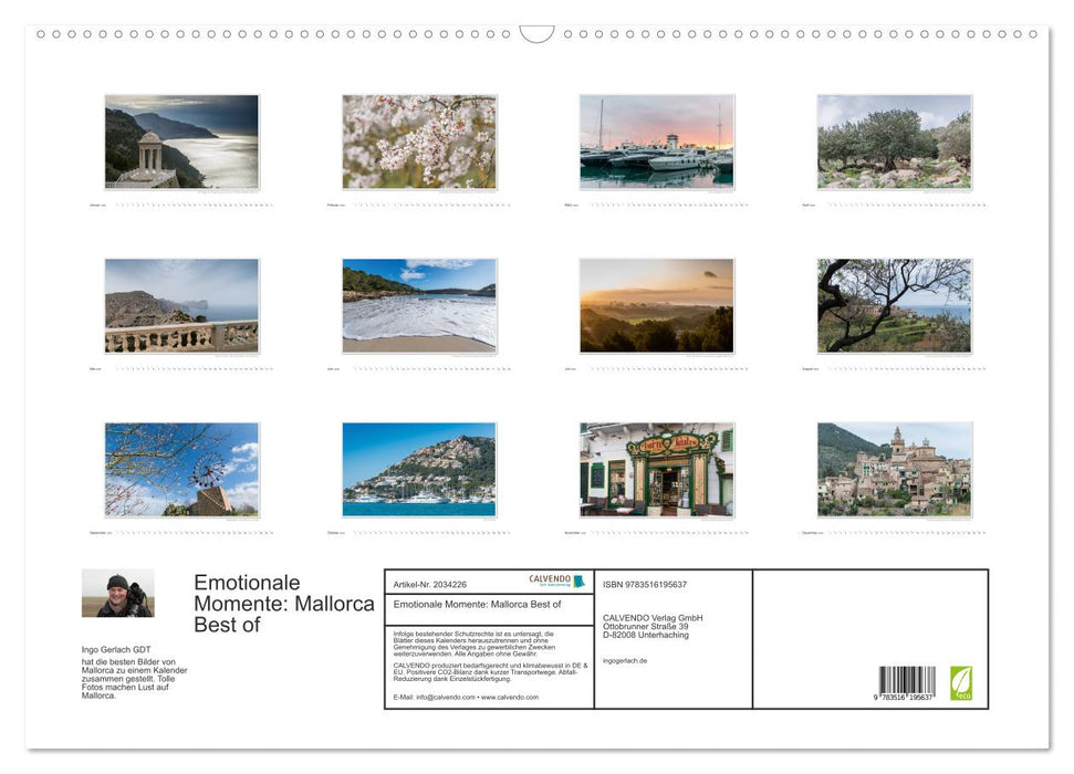 Emotionale Momente: Mallorca Best of (CALVENDO Wandkalender 2026)