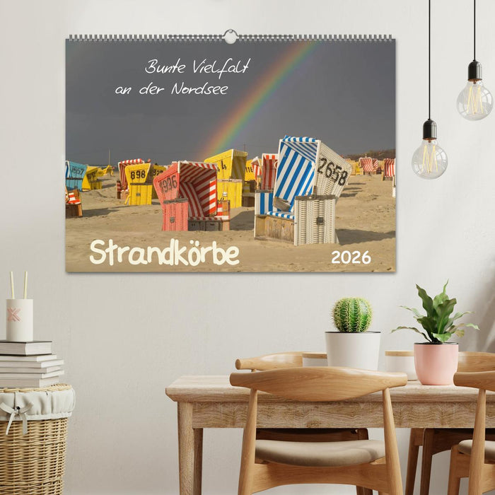 Strandkörbe – bunte Vielfalt an der Nordsee (CALVENDO Wandkalender 2026)