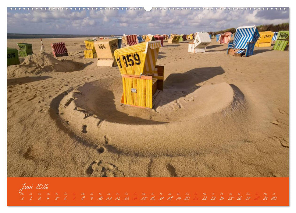 Strandkörbe – bunte Vielfalt an der Nordsee (CALVENDO Wandkalender 2026)