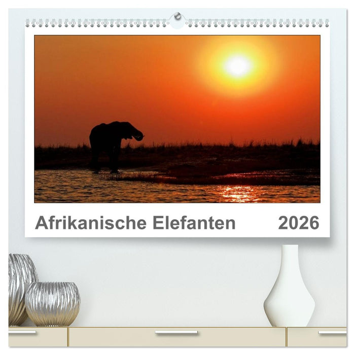 Afrikanische Elefanten (CALVENDO Premium Wandkalender 2026)