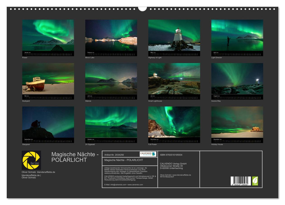 Magische Nächte - POLARLICHT (CALVENDO Wandkalender 2026)