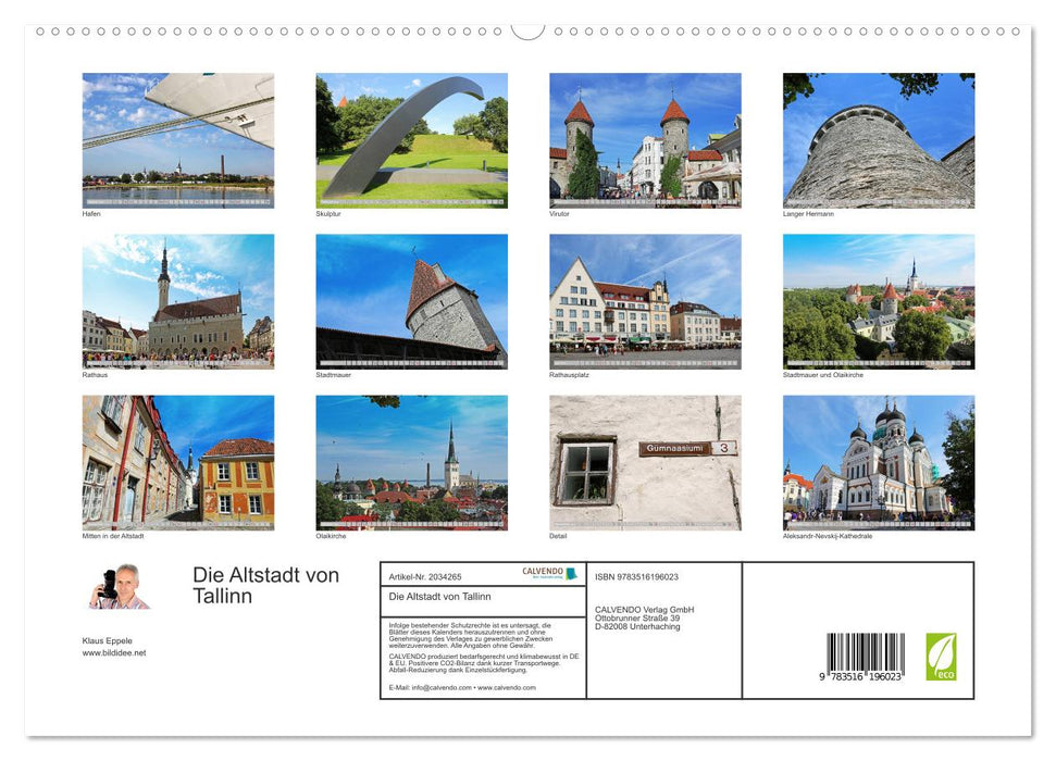 Die Altstadt von Tallinn (CALVENDO Premium Wandkalender 2026)