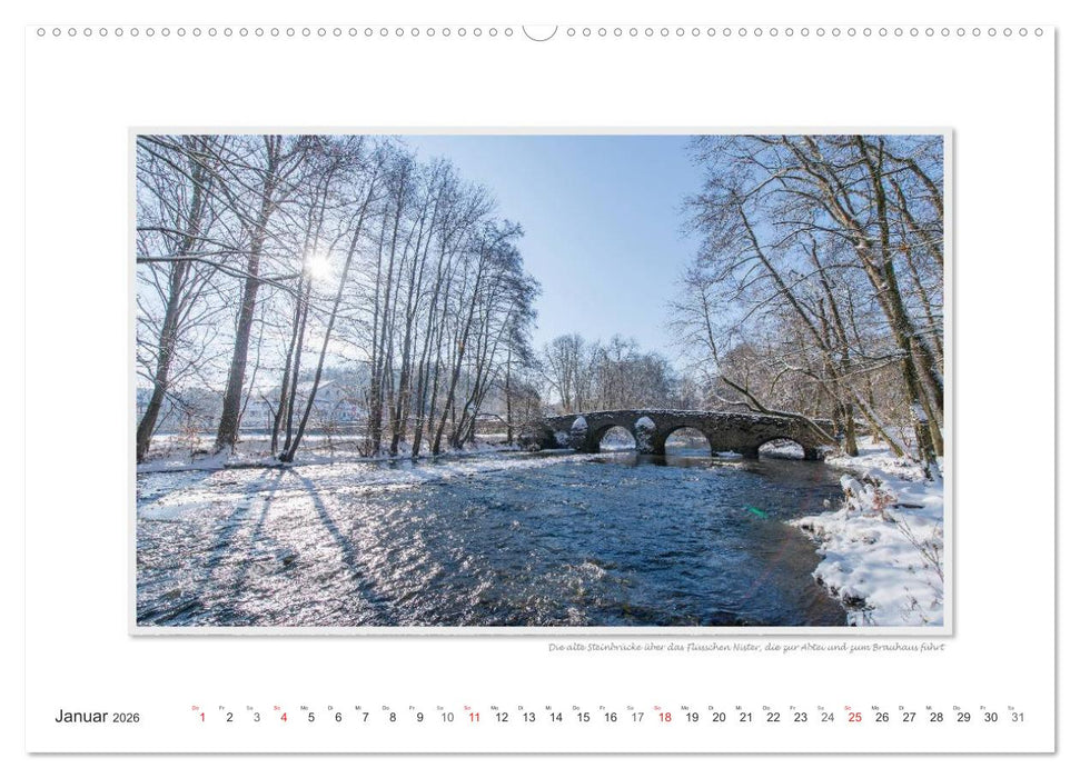 Emotionale Momente: Abtei Marienstatt im Westerwald (CALVENDO Premium Wandkalender 2026)