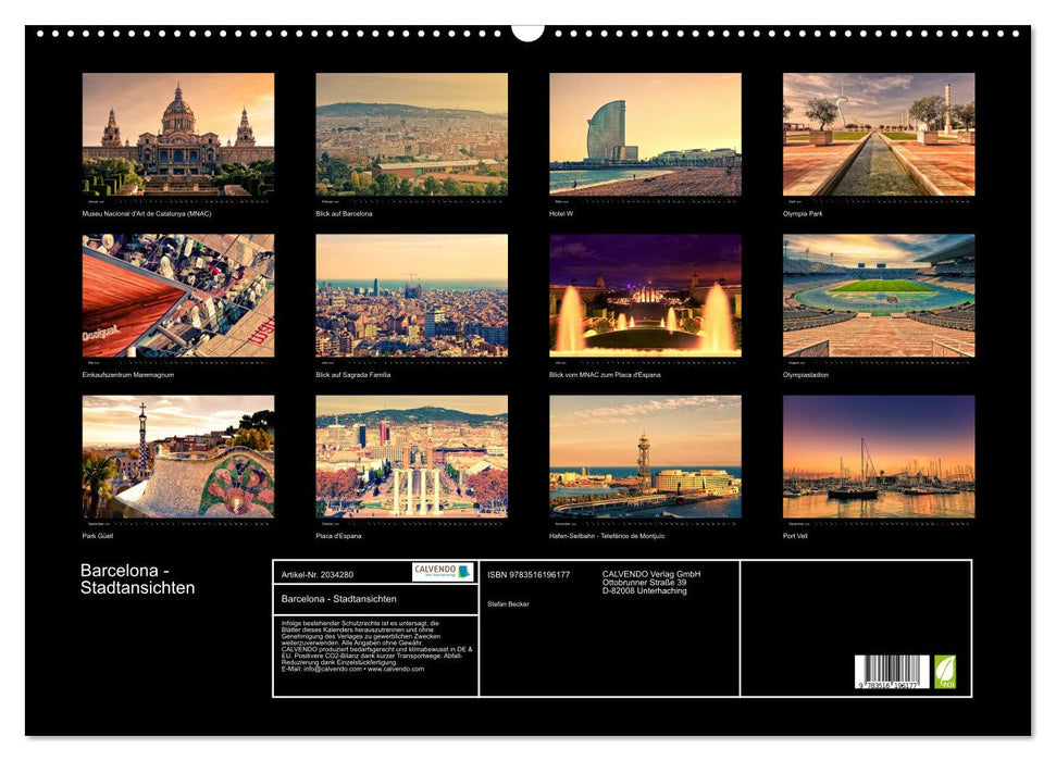 Barcelona - Stadtansichten (CALVENDO Wandkalender 2026)