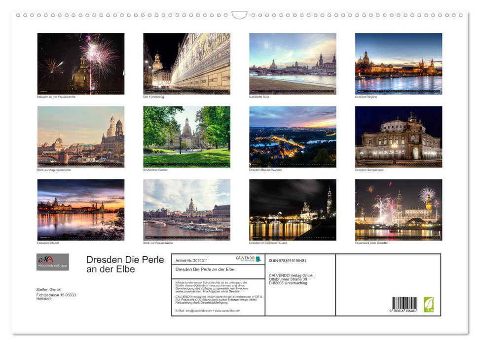 Dresden Die Perle an der Elbe (CALVENDO Wandkalender 2026)