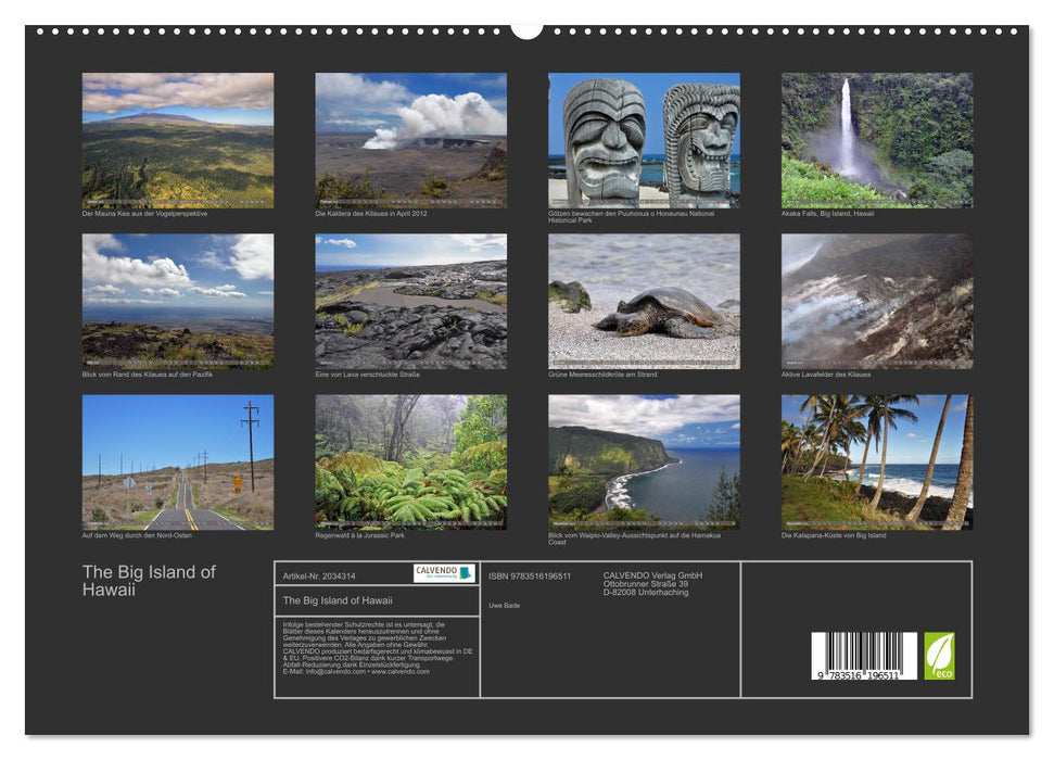 The Big Island of Hawaii (CALVENDO Premium Wandkalender 2026)