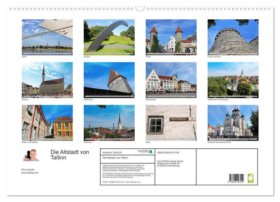 Die Altstadt von Tallinn (CALVENDO Wandkalender 2026)