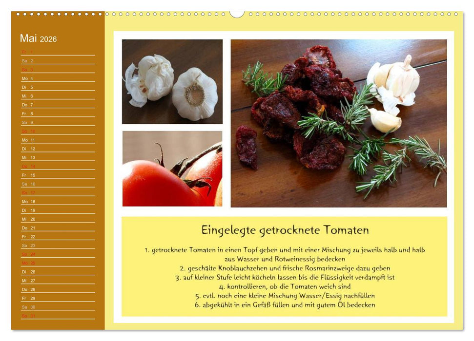 Meine Mallorca Rezepte (CALVENDO Premium Wandkalender 2026)