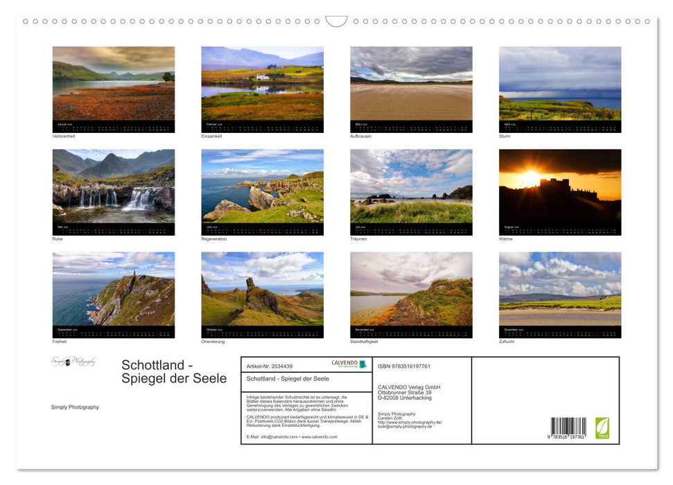 Schottland - Spiegel der Seele (CALVENDO Wandkalender 2026)