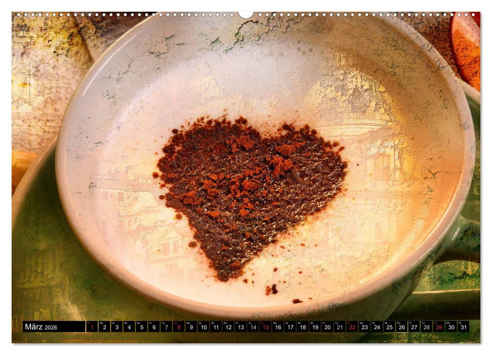 Italian Food - Vintage Design (CALVENDO Premium Wandkalender 2026)
