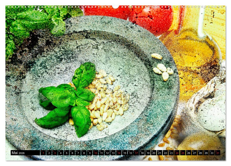 Italian Food - Vintage Design (CALVENDO Premium Wandkalender 2026)