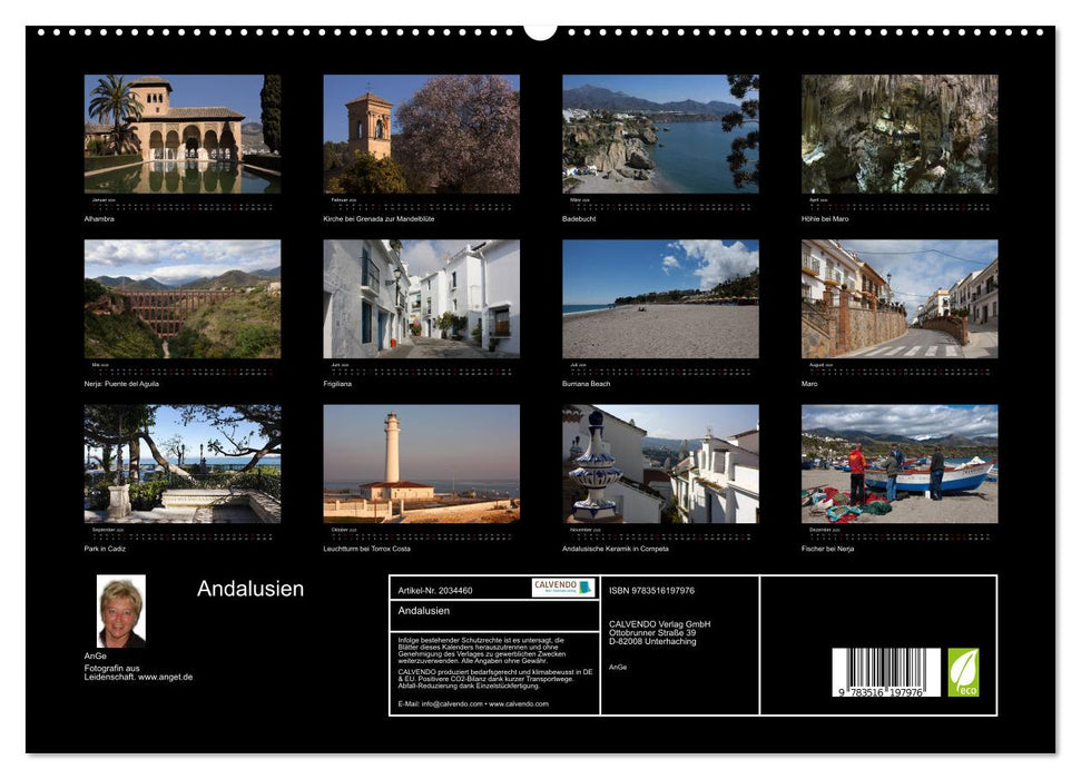 Andalusien (CALVENDO Premium Wandkalender 2026)