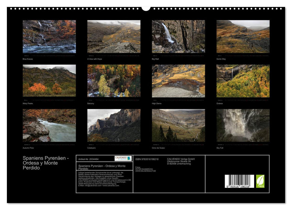 Spaniens Pyrenäen - Ordesa y Monte Perdido (CALVENDO Premium Wandkalender 2026)