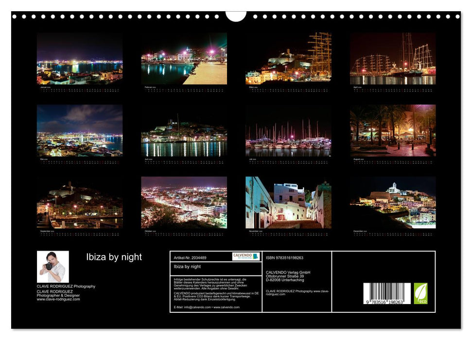 Ibiza by night (CALVENDO Wandkalender 2026)