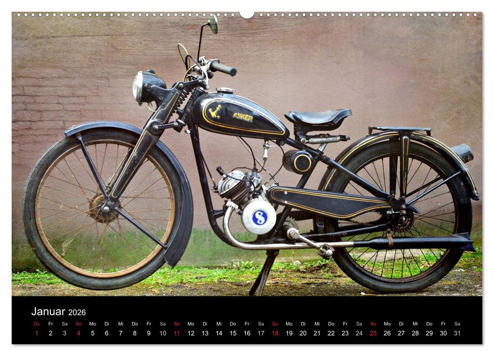 Motorrad Oldtimer (CALVENDO Premium Wandkalender 2026)