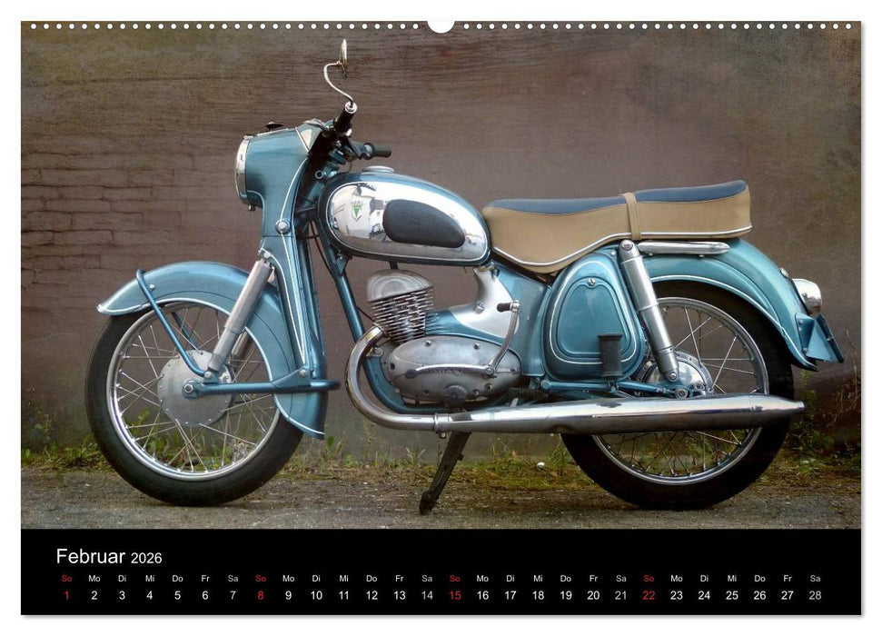 Motorrad Oldtimer (CALVENDO Premium Wandkalender 2026)