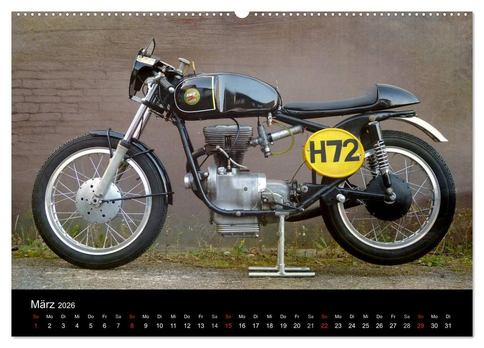 Motorrad Oldtimer (CALVENDO Premium Wandkalender 2026)