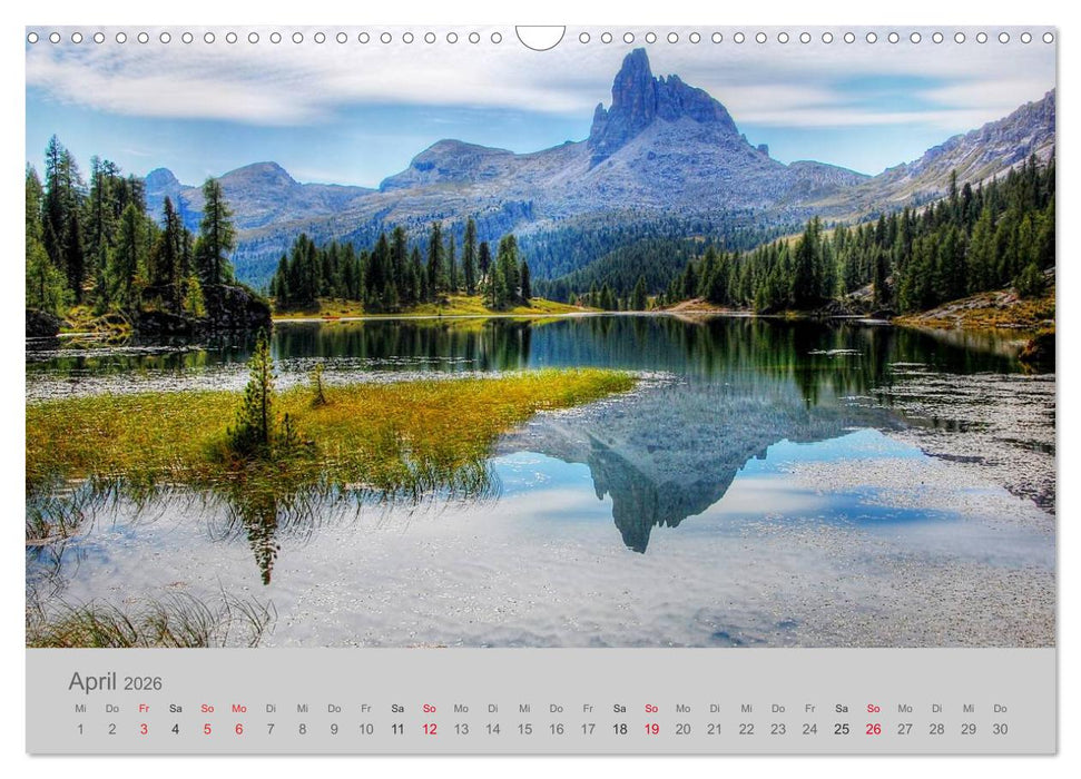 Traumkulissen in den Dolomiten (CALVENDO Wandkalender 2026)