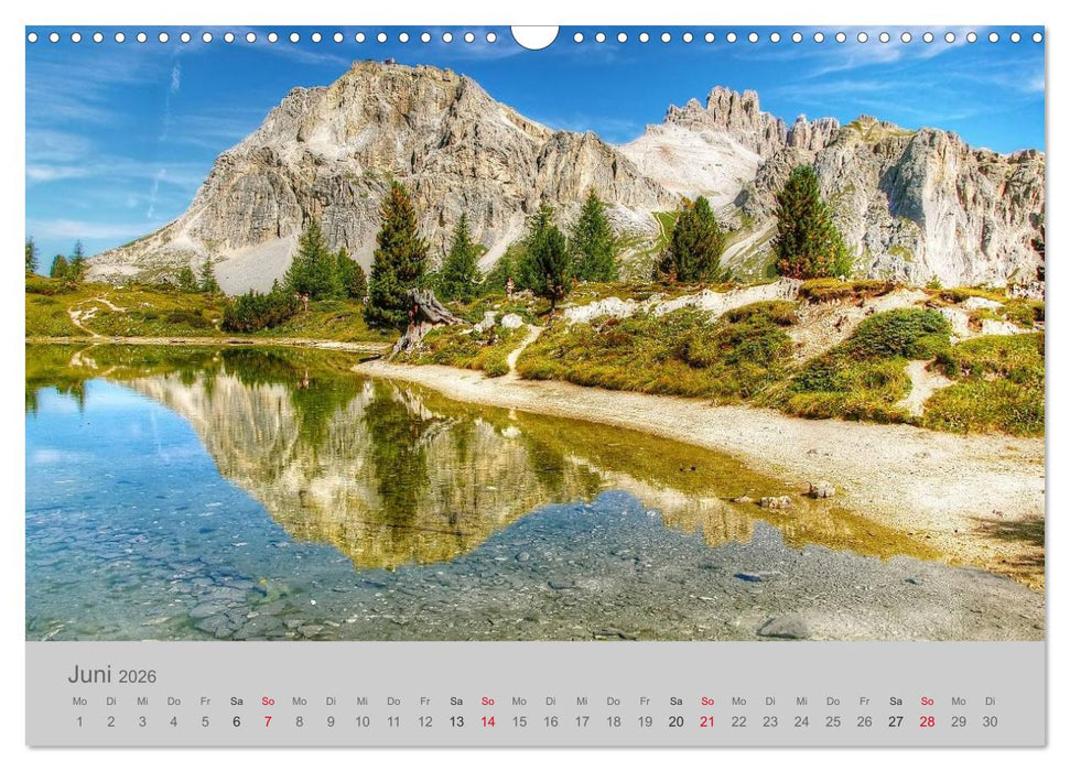 Traumkulissen in den Dolomiten (CALVENDO Wandkalender 2026)