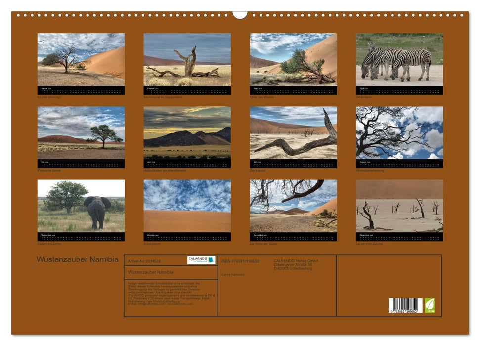 Wüstenzauber Namibia (CALVENDO Wandkalender 2026)