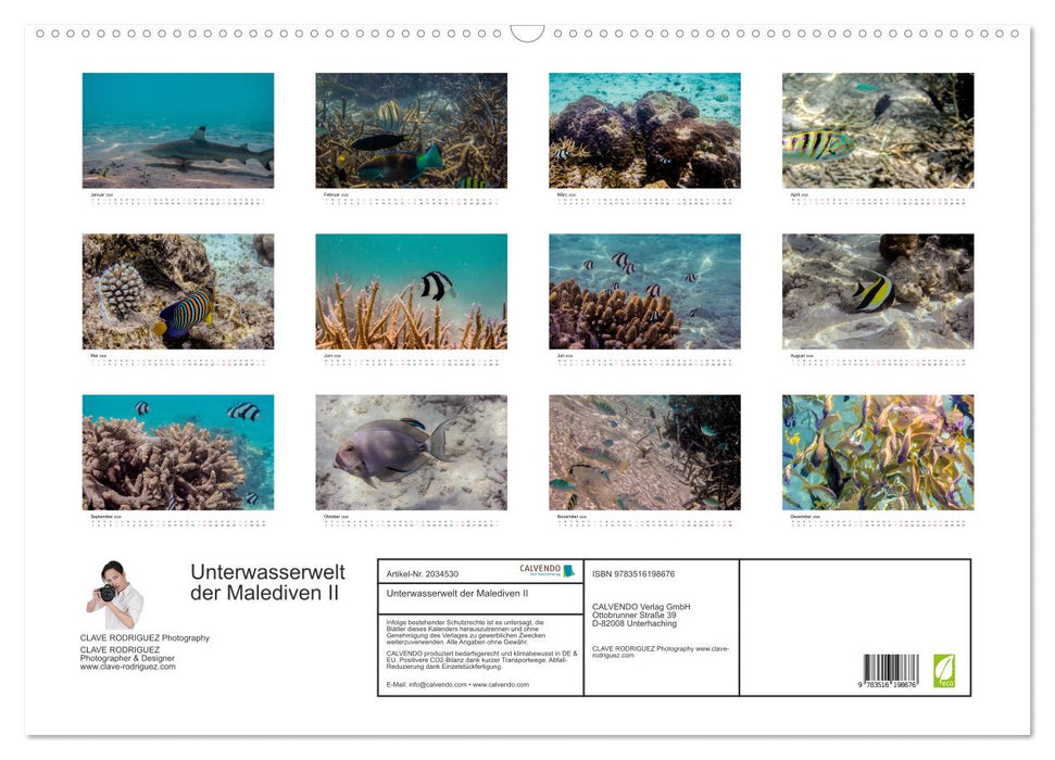 Unterwasserwelt der Malediven II (CALVENDO Wandkalender 2026)