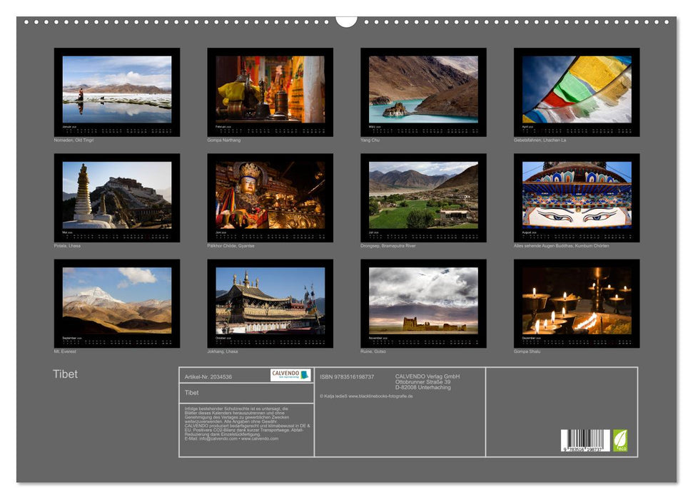 Tibet (CALVENDO Wandkalender 2026)