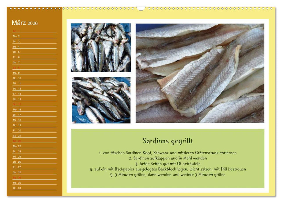 Meine Mallorca Rezepte (CALVENDO Wandkalender 2026)