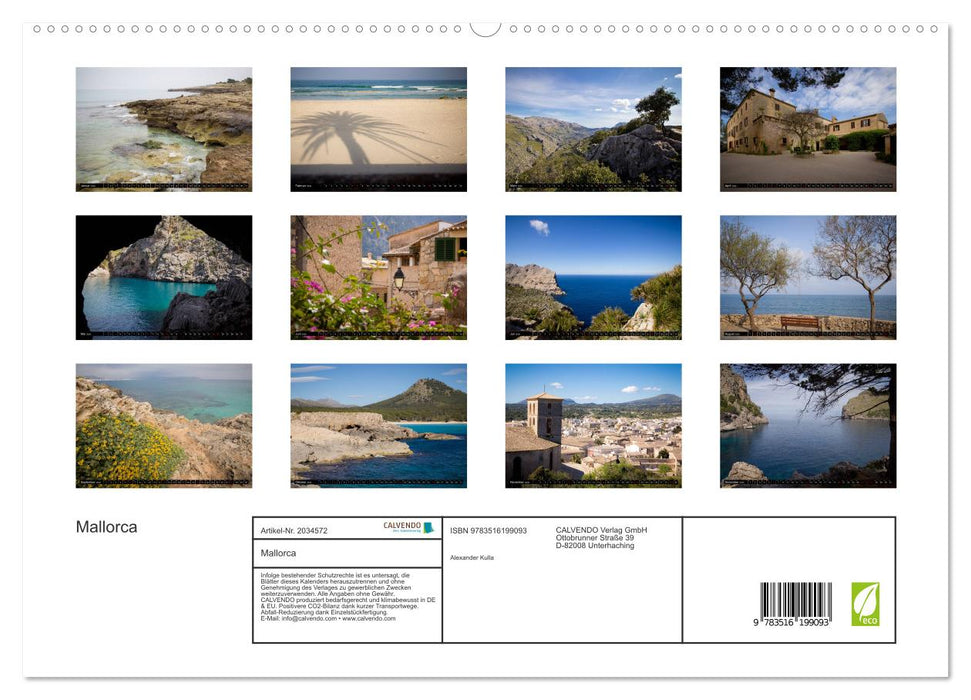 Mallorca (CALVENDO Premium Wandkalender 2026)