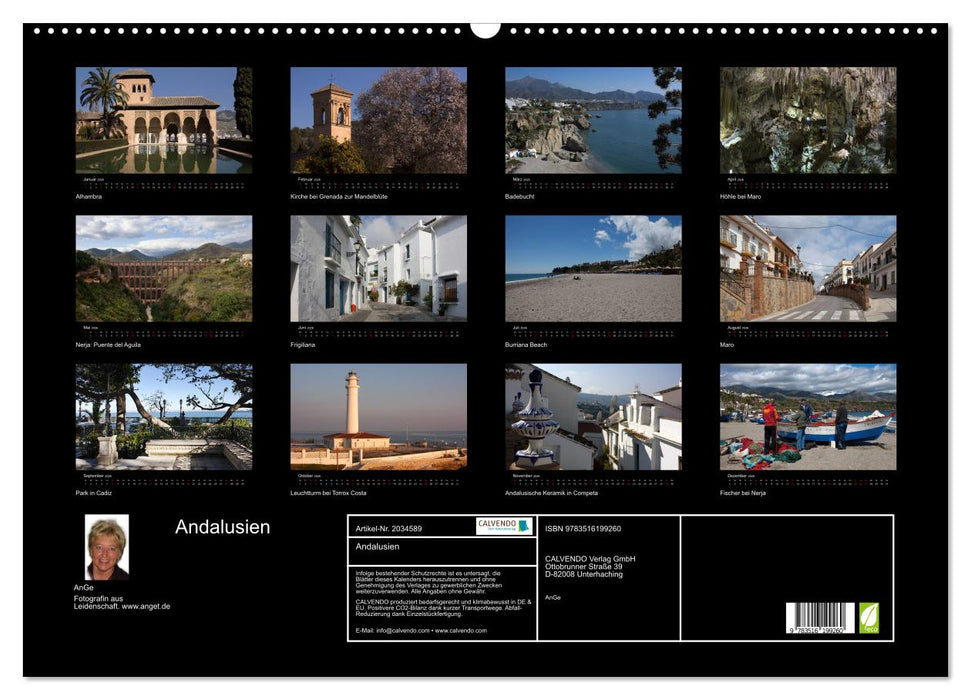 Andalusien (CALVENDO Wandkalender 2026)