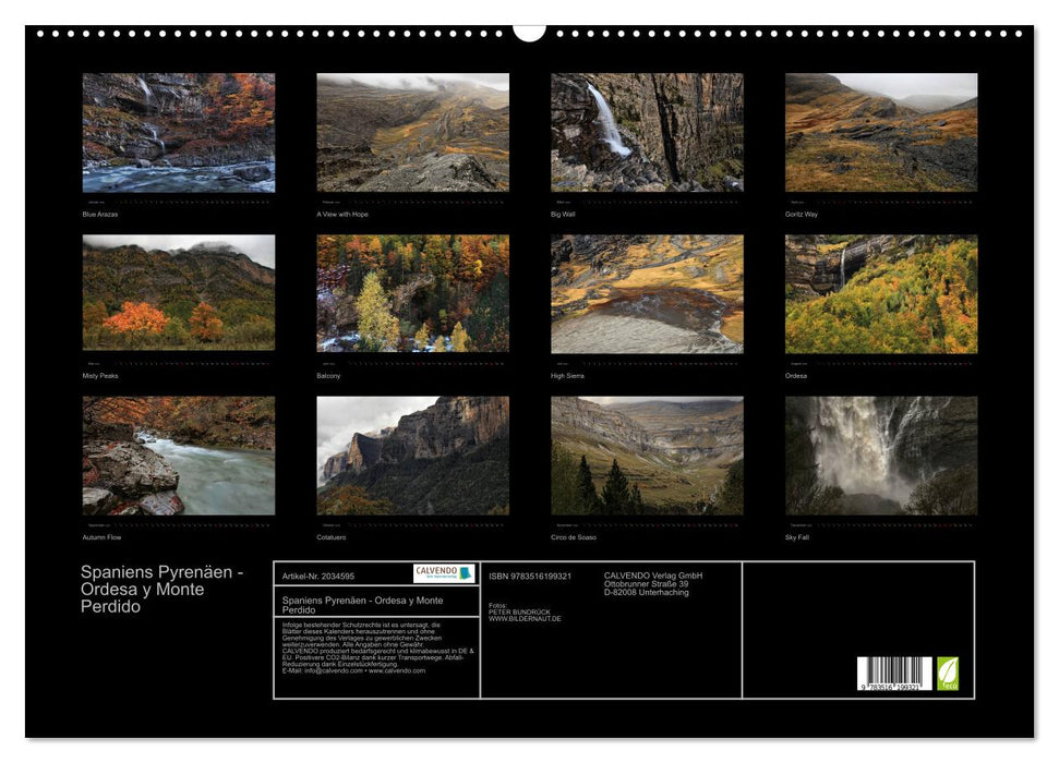 Spaniens Pyrenäen - Ordesa y Monte Perdido (CALVENDO Wandkalender 2026)