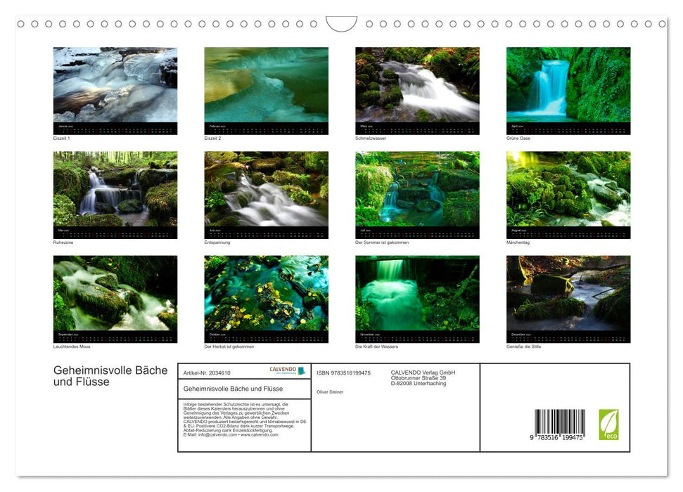 Geheimnisvolle Bäche und Flüsse (CALVENDO Wandkalender 2026)