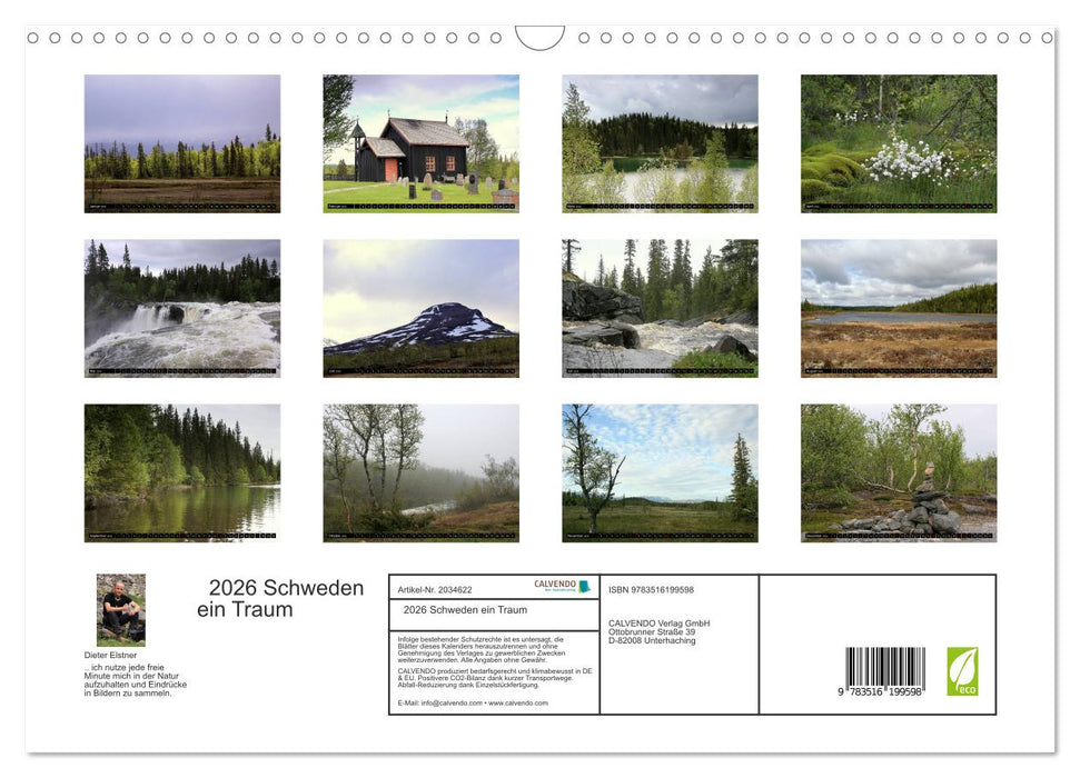 2026 Schweden ein Traum (CALVENDO Wandkalender 2026)