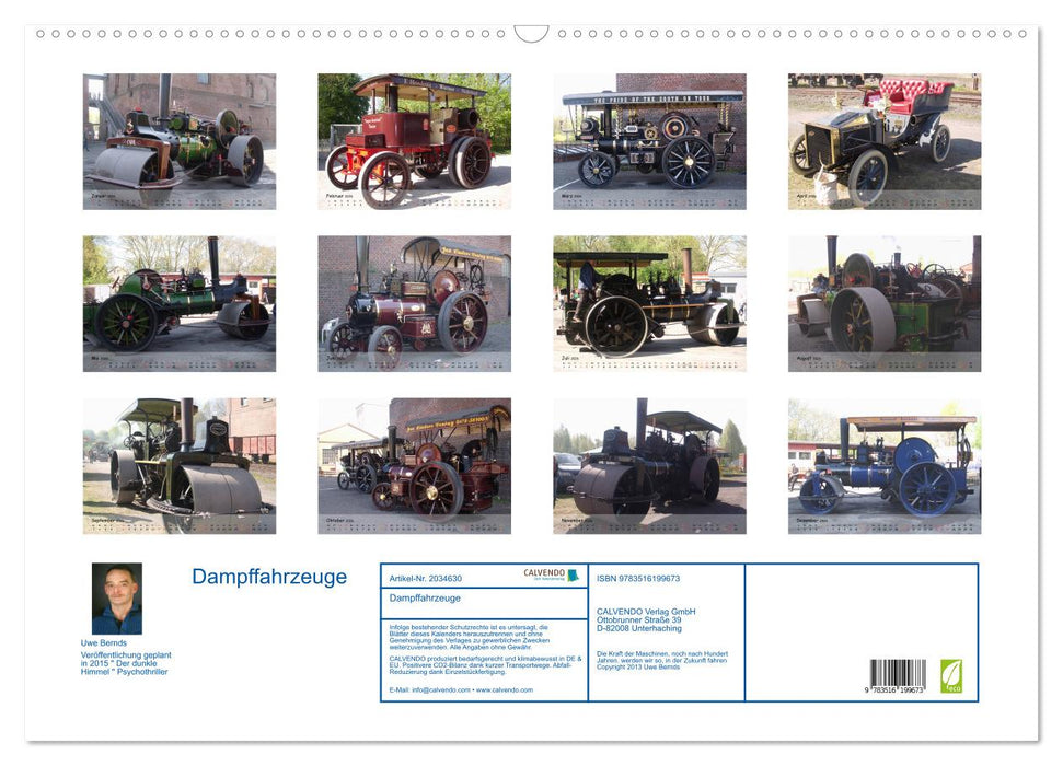 Dampffahrzeuge (CALVENDO Wandkalender 2026)