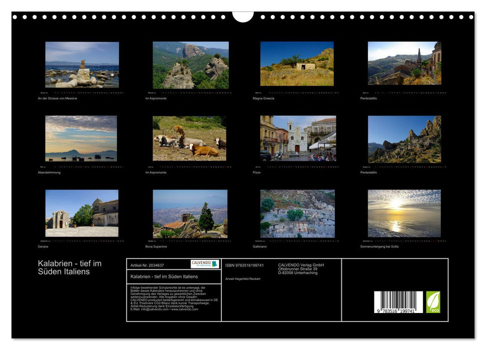 Kalabrien - tief im Süden Italiens (CALVENDO Wandkalender 2026)