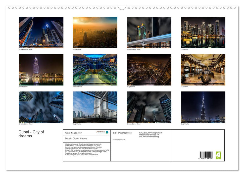 Dubai - City of dreams (CALVENDO Wandkalender 2026)