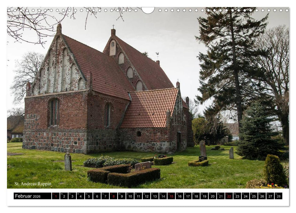 Dorfkirchen auf Rügen (CALVENDO Wandkalender 2026)