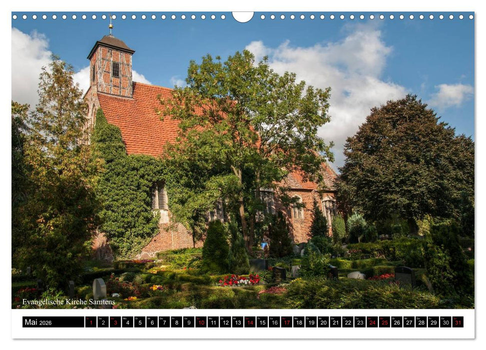 Dorfkirchen auf Rügen (CALVENDO Wandkalender 2026)