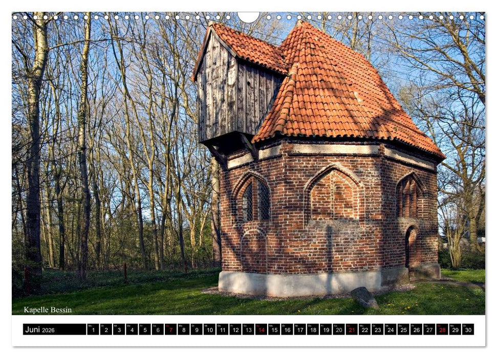 Dorfkirchen auf Rügen (CALVENDO Wandkalender 2026)