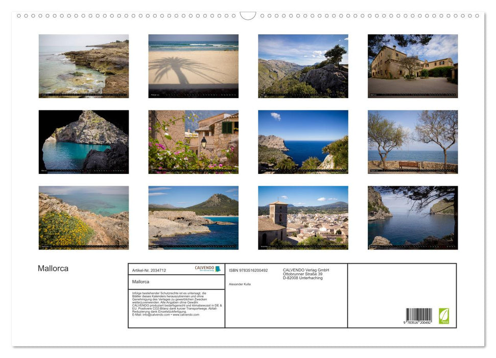 Mallorca (CALVENDO Wandkalender 2026)