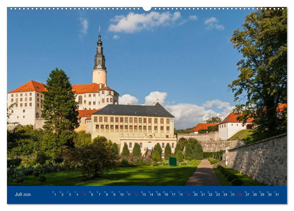 Sachsens Schlösser und Burgen (CALVENDO Premium Wandkalender 2026)