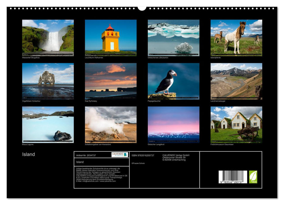 Island (CALVENDO Premium Wandkalender 2026)