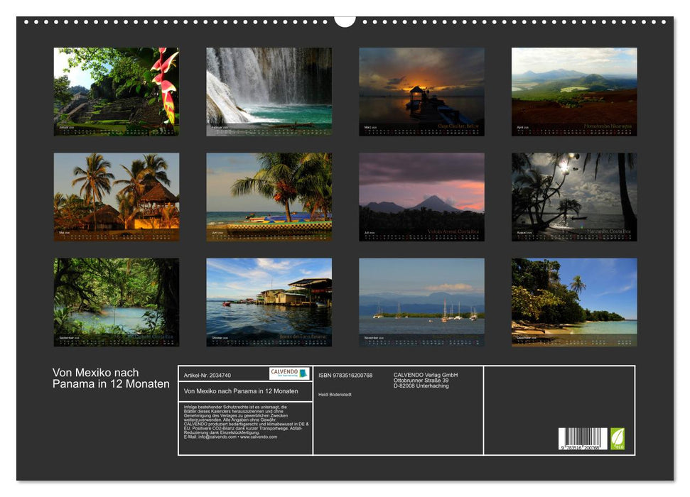 Von Mexiko nach Panama in 12 Monaten (CALVENDO Wandkalender 2026)