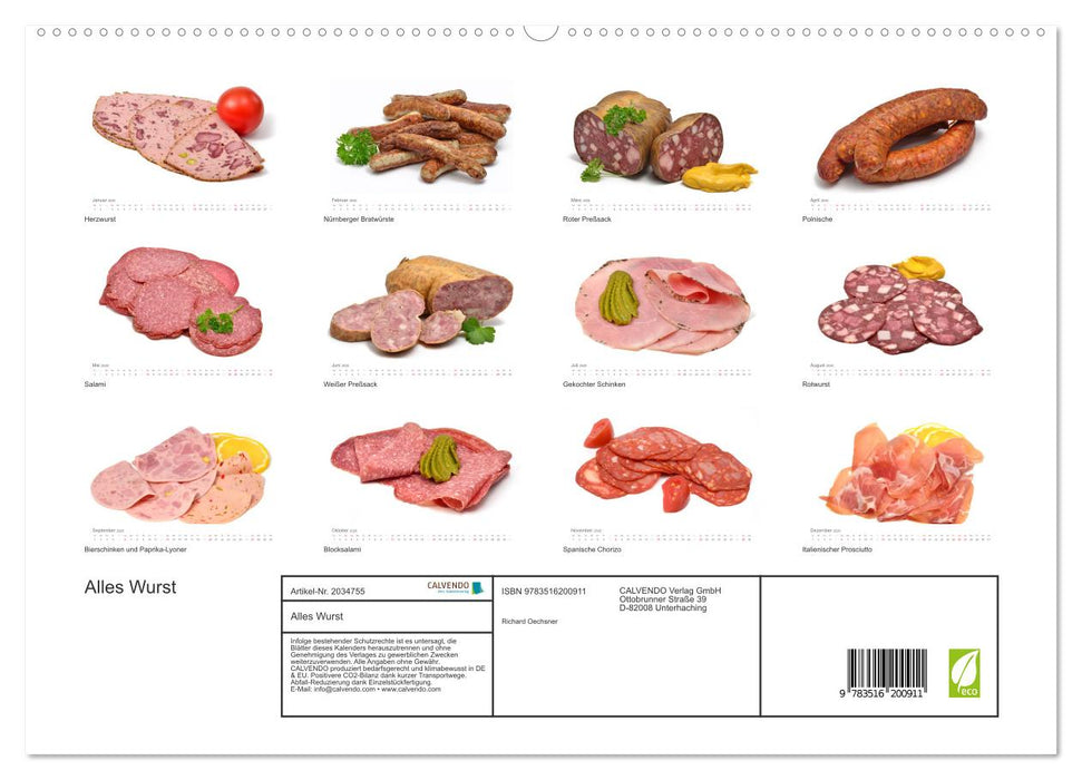 Alles Wurst (CALVENDO Premium Wandkalender 2026)
