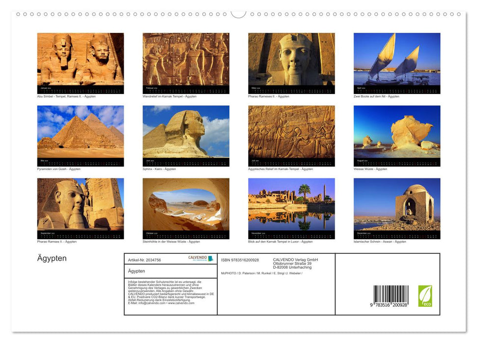 Ägypten (CALVENDO Premium Wandkalender 2026)