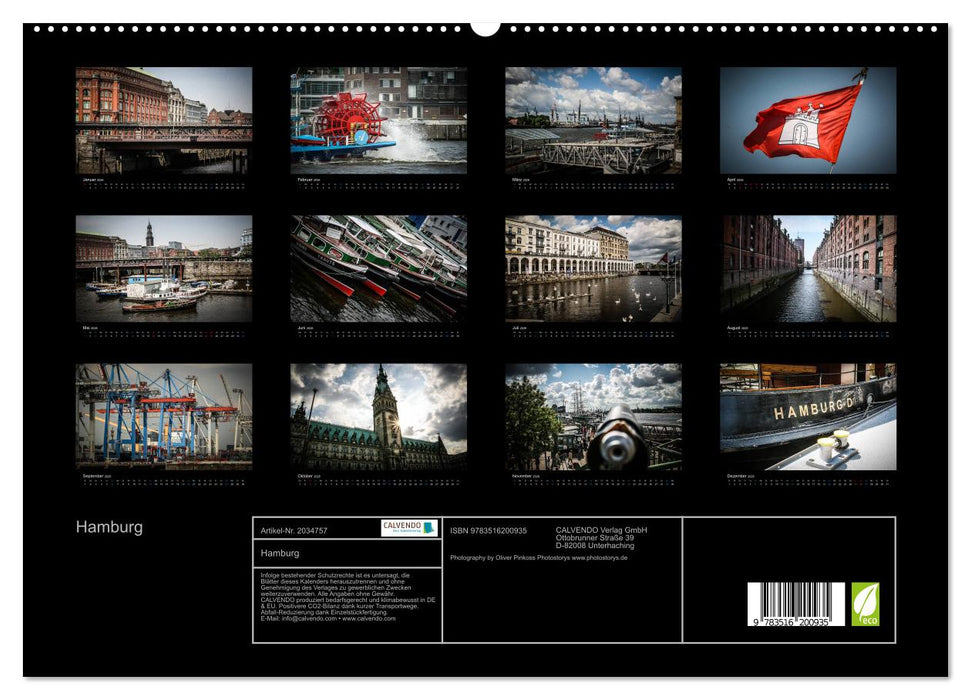 Hamburg (CALVENDO Premium Wandkalender 2026)