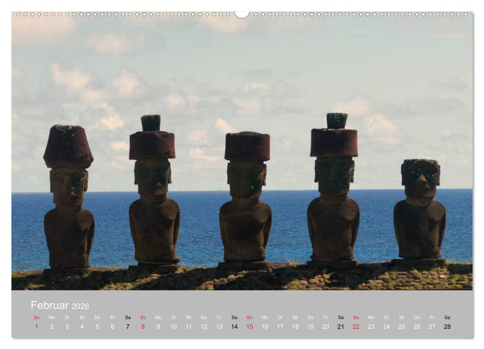 MOAI - steinerne Wächter der Osterinsel (CALVENDO Premium Wandkalender 2026)