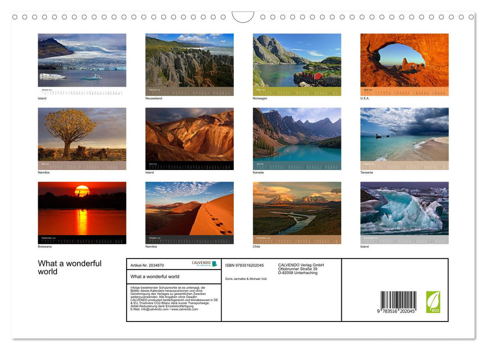 What a wonderful world (CALVENDO Wandkalender 2026)