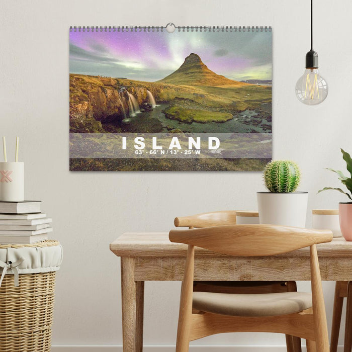 ISLAND 63° - 66° N / 13° - 25° W (CALVENDO Wandkalender 2026)